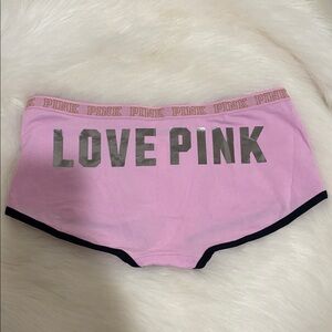 Victoria's Secret PINK Lavender Boyshorts with Silver Accents